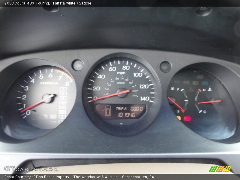Taffeta White / Saddle 2003 Acura MDX Touring