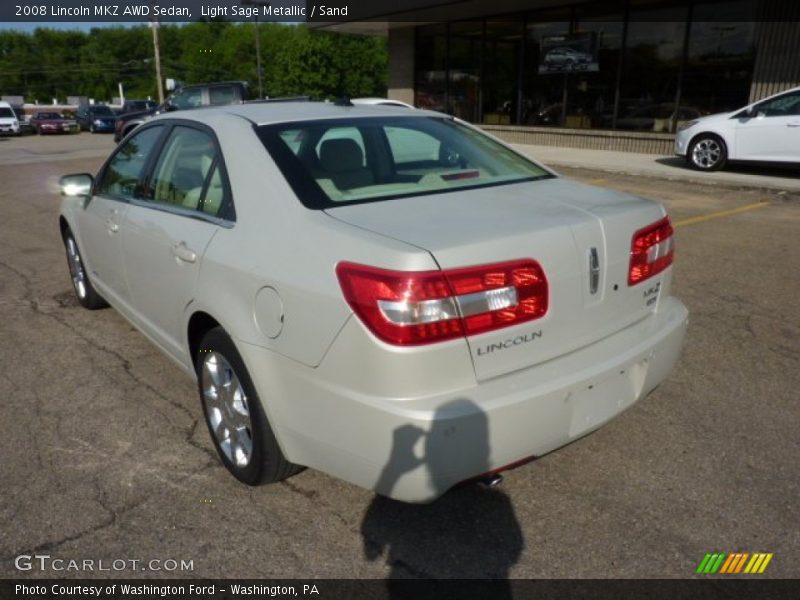 Light Sage Metallic / Sand 2008 Lincoln MKZ AWD Sedan