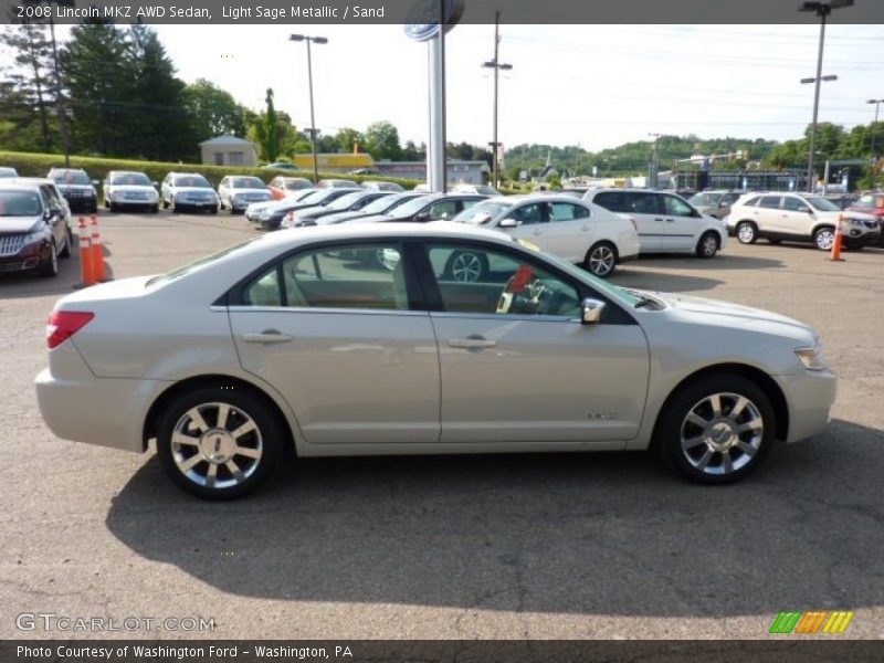 Light Sage Metallic / Sand 2008 Lincoln MKZ AWD Sedan