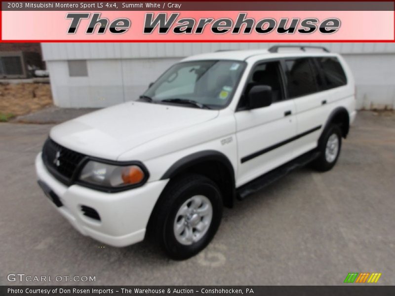 Summit White / Gray 2003 Mitsubishi Montero Sport LS 4x4