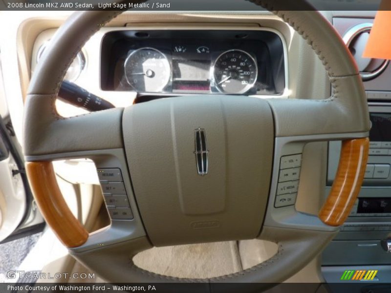 Light Sage Metallic / Sand 2008 Lincoln MKZ AWD Sedan