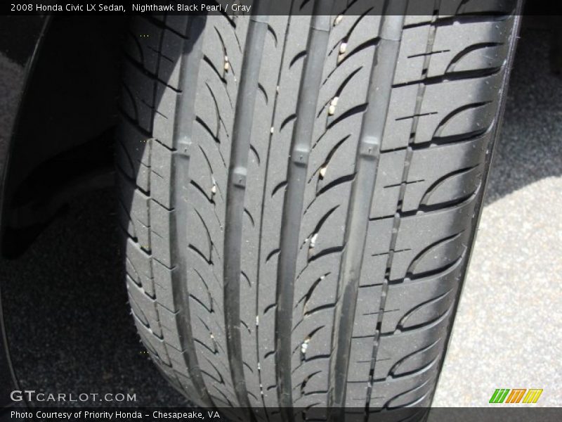 Nighthawk Black Pearl / Gray 2008 Honda Civic LX Sedan