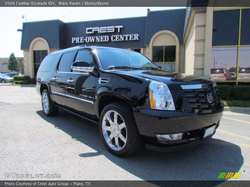 Black Raven / Ebony/Ebony 2009 Cadillac Escalade ESV