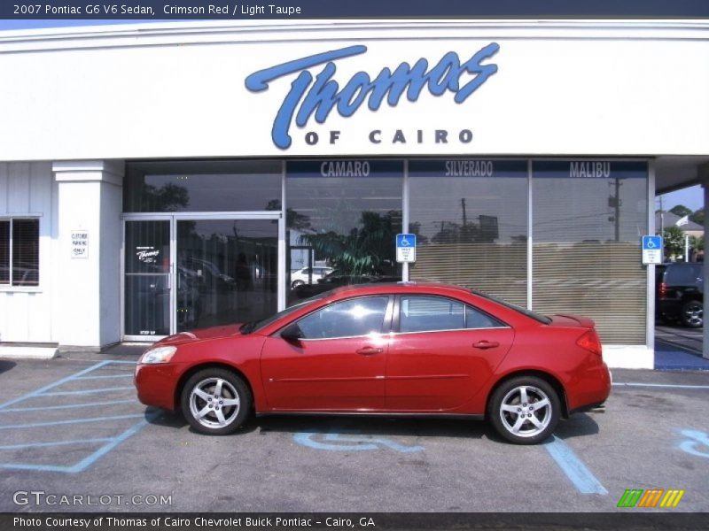 Crimson Red / Light Taupe 2007 Pontiac G6 V6 Sedan