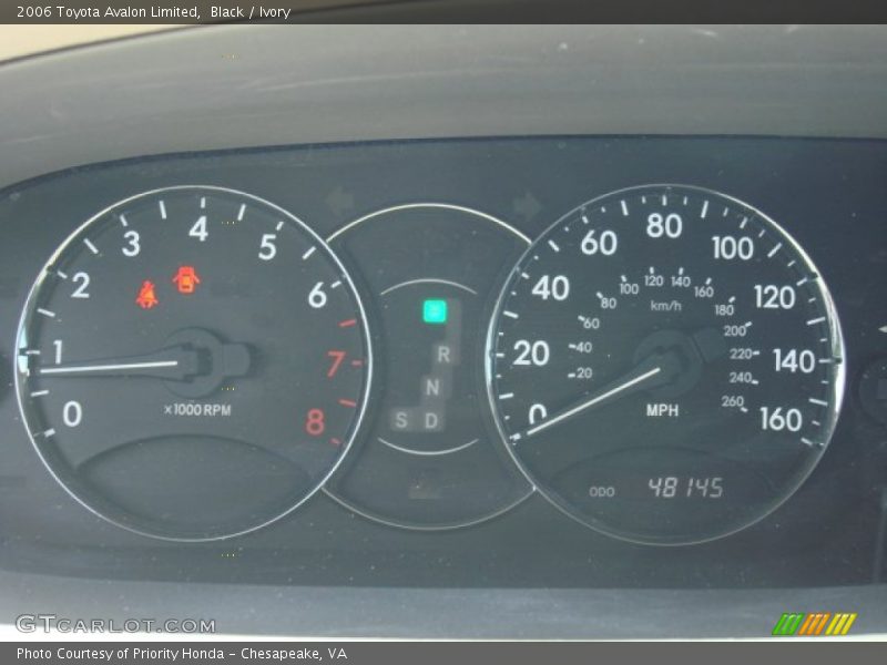 Black / Ivory 2006 Toyota Avalon Limited