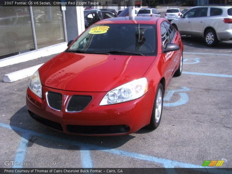 Crimson Red / Light Taupe 2007 Pontiac G6 V6 Sedan