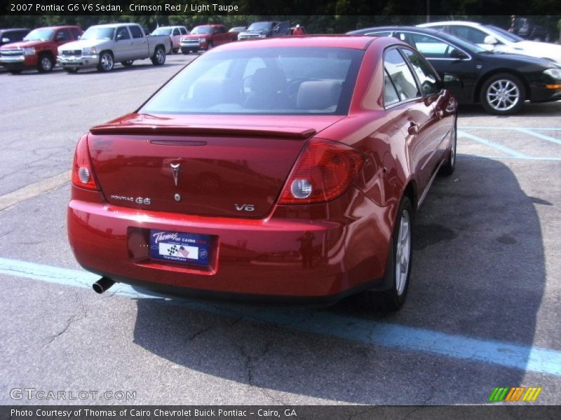 Crimson Red / Light Taupe 2007 Pontiac G6 V6 Sedan