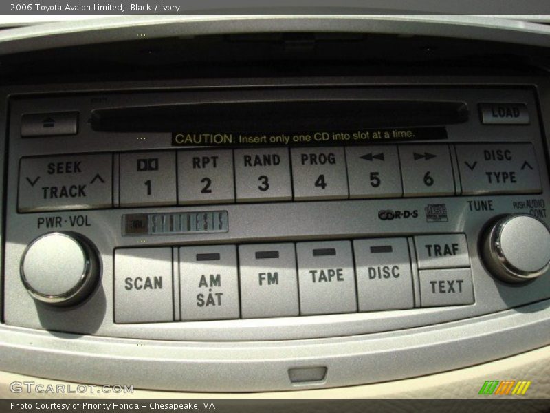 Black / Ivory 2006 Toyota Avalon Limited