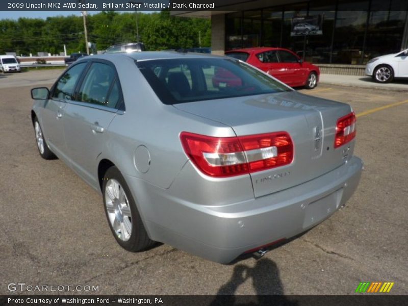 Brilliant Silver Metallic / Dark Charcoal 2009 Lincoln MKZ AWD Sedan