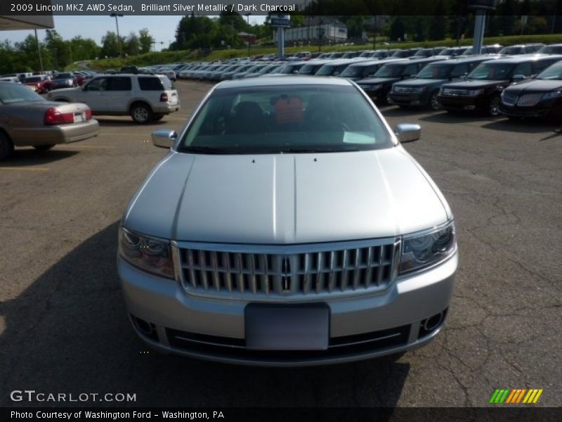 Brilliant Silver Metallic / Dark Charcoal 2009 Lincoln MKZ AWD Sedan