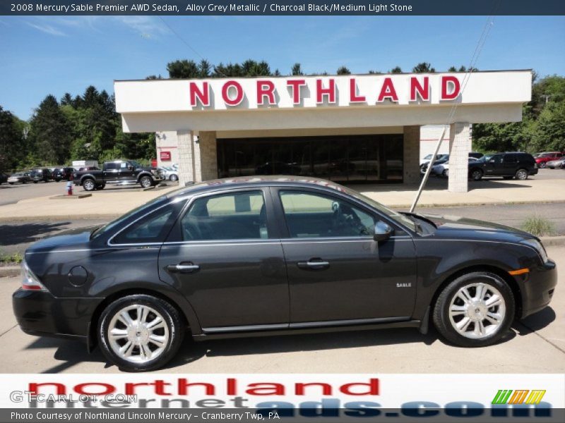 Alloy Grey Metallic / Charcoal Black/Medium Light Stone 2008 Mercury Sable Premier AWD Sedan