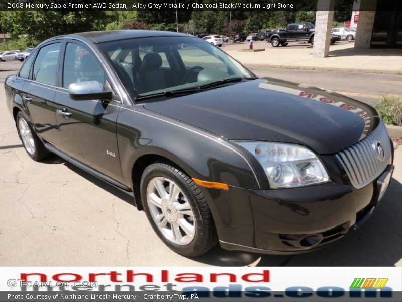 Alloy Grey Metallic / Charcoal Black/Medium Light Stone 2008 Mercury Sable Premier AWD Sedan