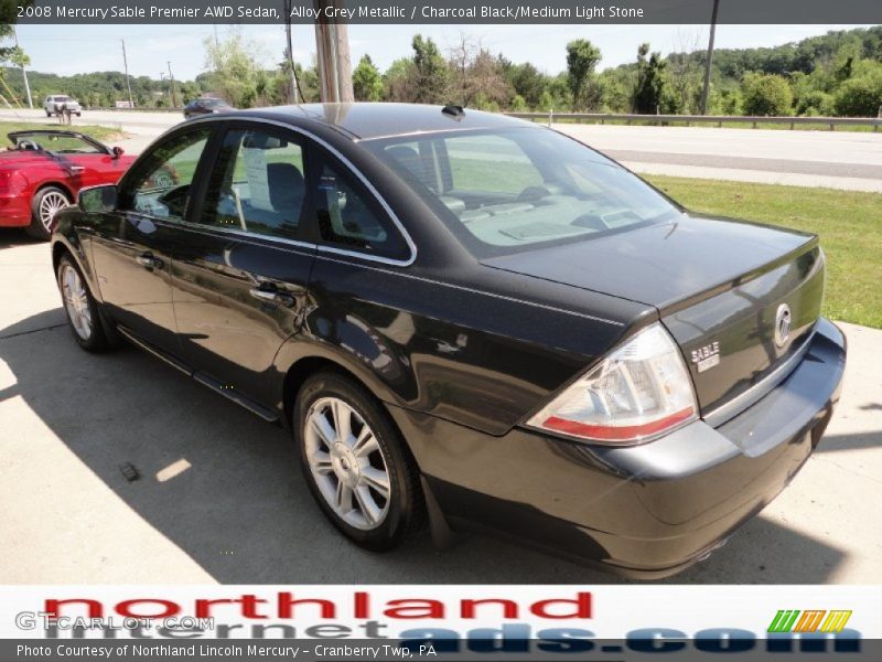 Alloy Grey Metallic / Charcoal Black/Medium Light Stone 2008 Mercury Sable Premier AWD Sedan