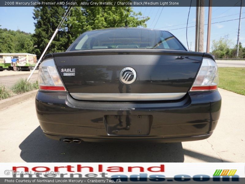 Alloy Grey Metallic / Charcoal Black/Medium Light Stone 2008 Mercury Sable Premier AWD Sedan