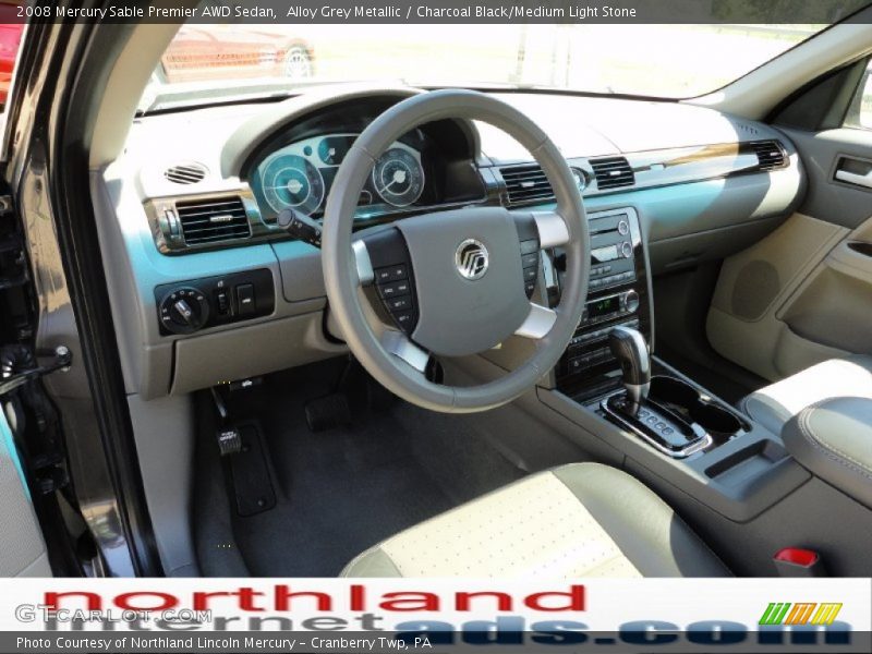 Alloy Grey Metallic / Charcoal Black/Medium Light Stone 2008 Mercury Sable Premier AWD Sedan