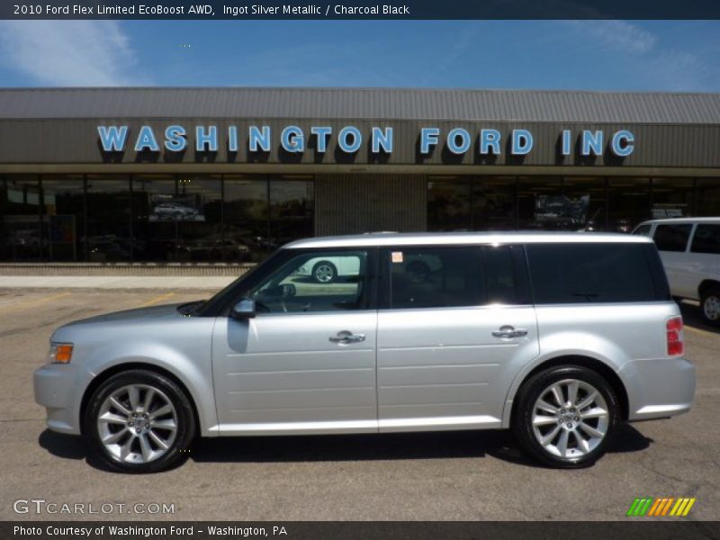 Ingot Silver Metallic / Charcoal Black 2010 Ford Flex Limited EcoBoost AWD