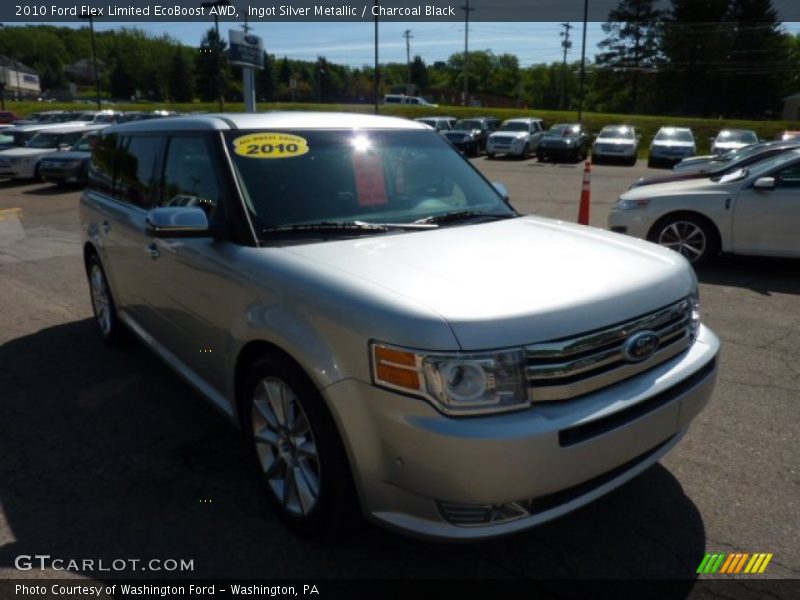 Ingot Silver Metallic / Charcoal Black 2010 Ford Flex Limited EcoBoost AWD
