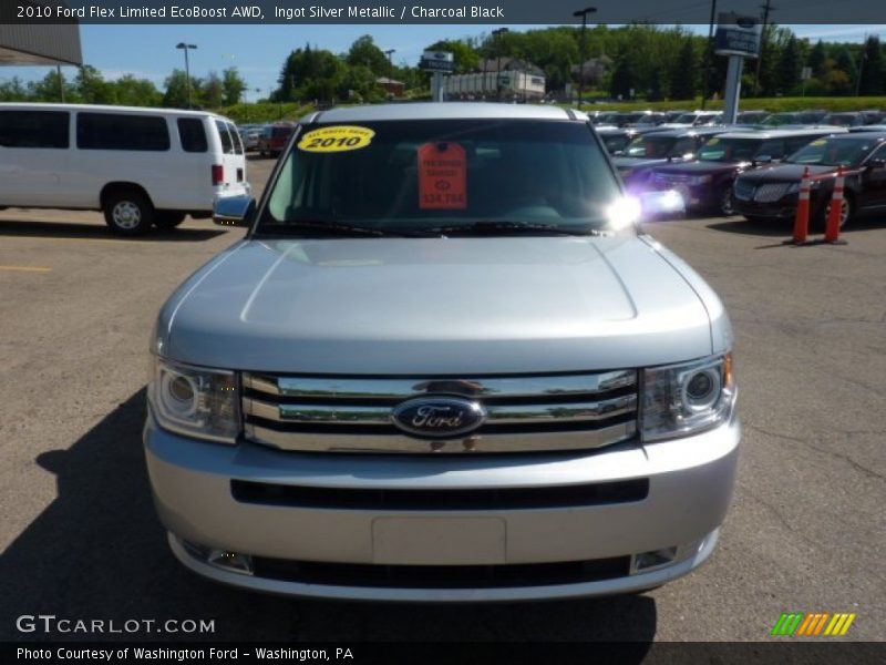 Ingot Silver Metallic / Charcoal Black 2010 Ford Flex Limited EcoBoost AWD