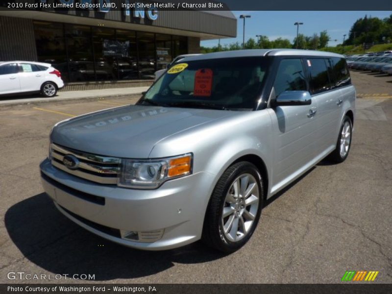 Ingot Silver Metallic / Charcoal Black 2010 Ford Flex Limited EcoBoost AWD
