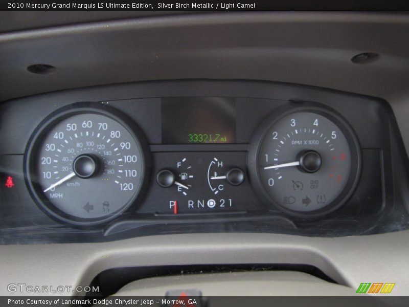 Silver Birch Metallic / Light Camel 2010 Mercury Grand Marquis LS Ultimate Edition