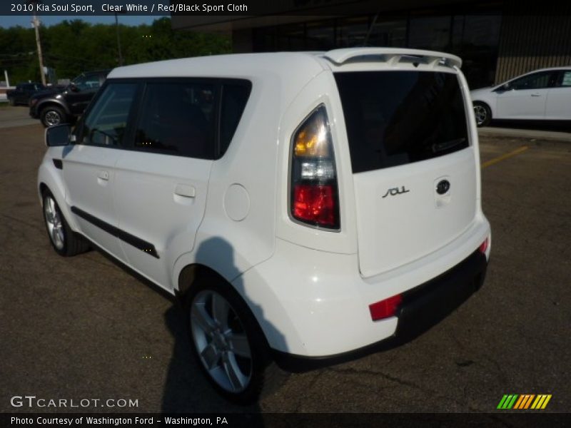 Clear White / Red/Black Sport Cloth 2010 Kia Soul Sport