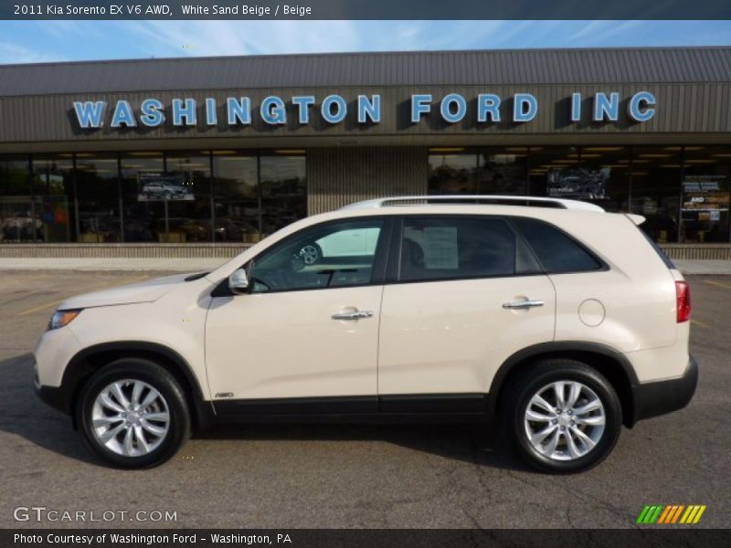 White Sand Beige / Beige 2011 Kia Sorento EX V6 AWD