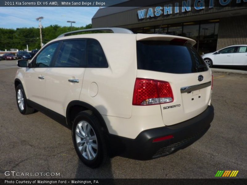 White Sand Beige / Beige 2011 Kia Sorento EX V6 AWD
