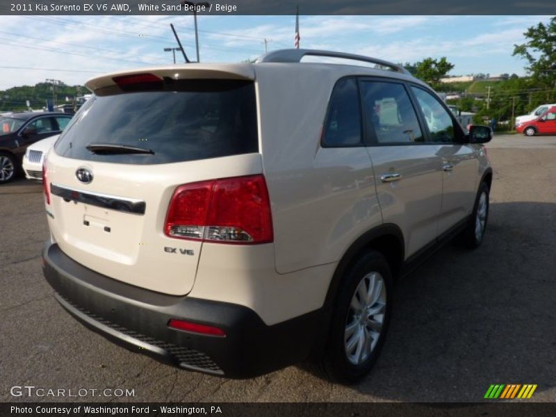 White Sand Beige / Beige 2011 Kia Sorento EX V6 AWD