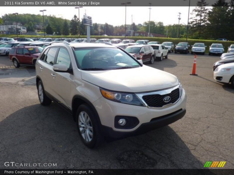 White Sand Beige / Beige 2011 Kia Sorento EX V6 AWD