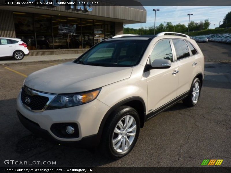 White Sand Beige / Beige 2011 Kia Sorento EX V6 AWD