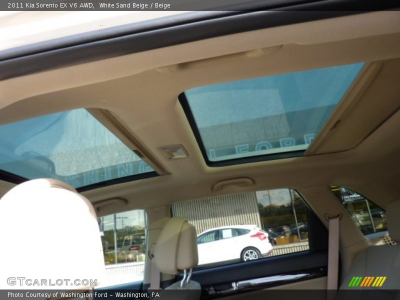 White Sand Beige / Beige 2011 Kia Sorento EX V6 AWD