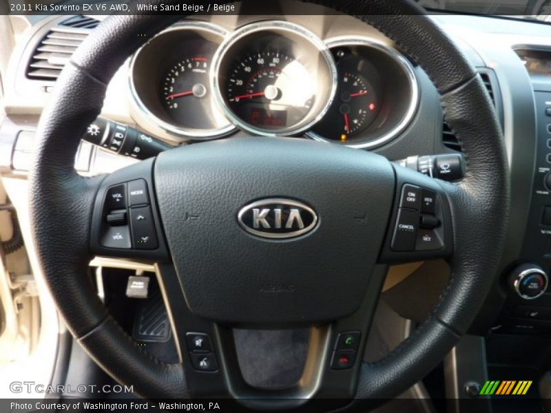 White Sand Beige / Beige 2011 Kia Sorento EX V6 AWD