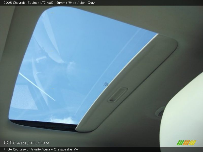 Sunroof of 2008 Equinox LTZ AWD
