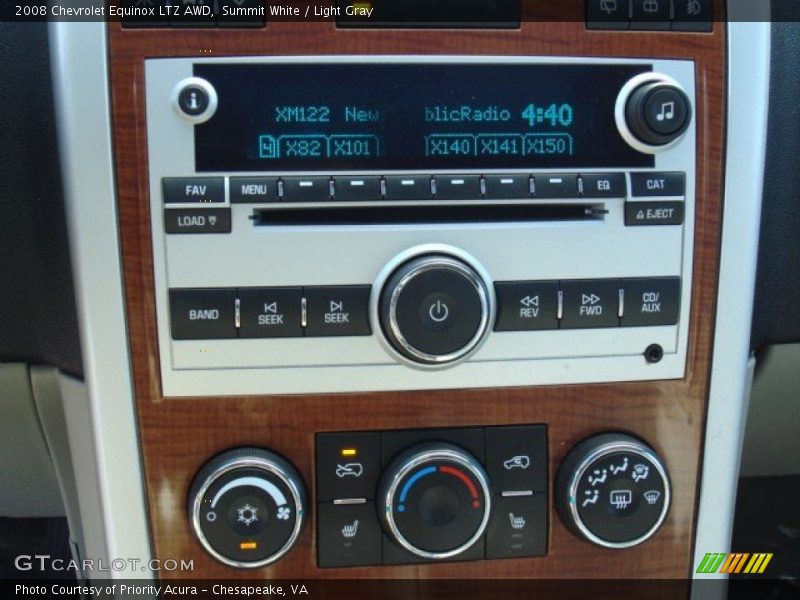 Controls of 2008 Equinox LTZ AWD