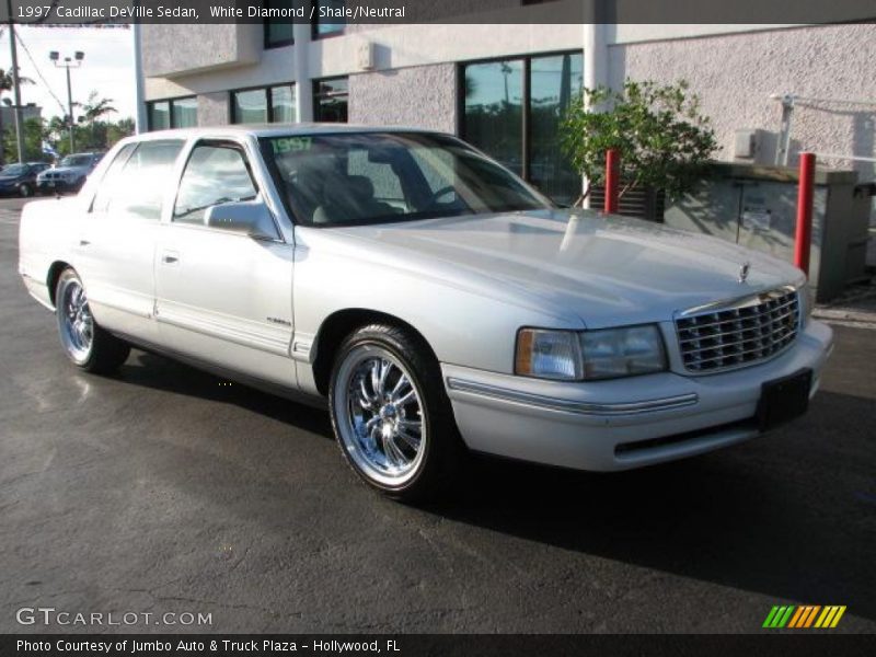 White Diamond / Shale/Neutral 1997 Cadillac DeVille Sedan