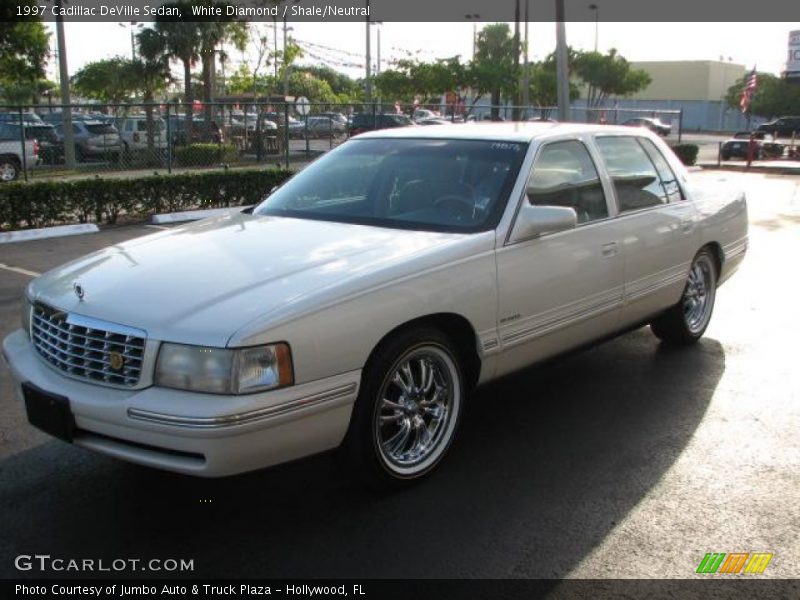 White Diamond / Shale/Neutral 1997 Cadillac DeVille Sedan
