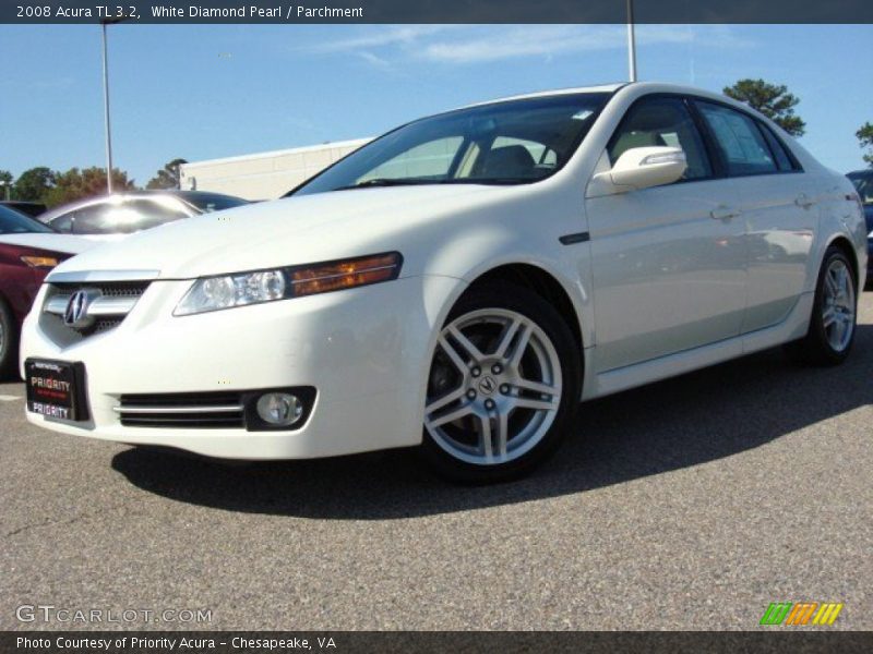 White Diamond Pearl / Parchment 2008 Acura TL 3.2