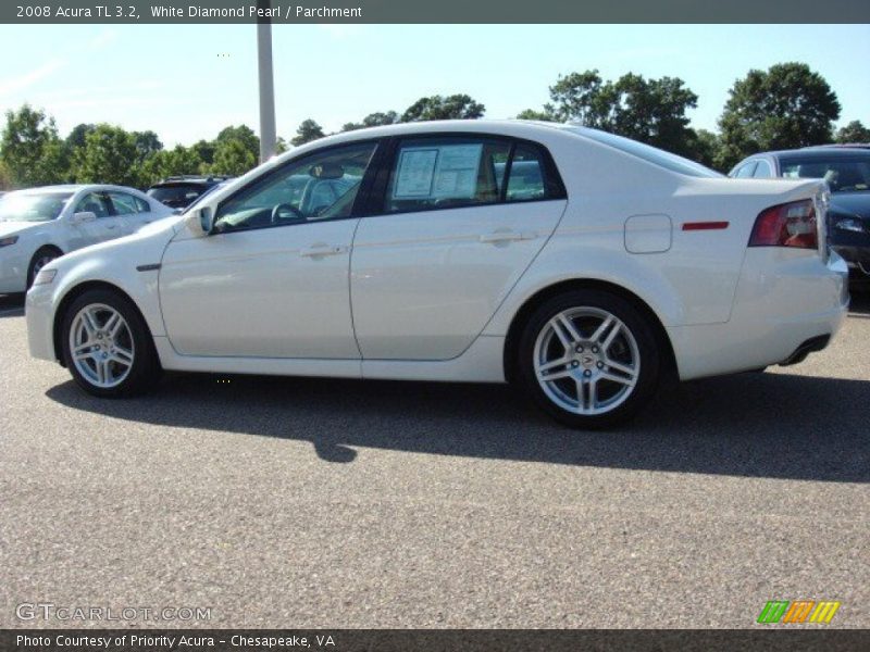 White Diamond Pearl / Parchment 2008 Acura TL 3.2