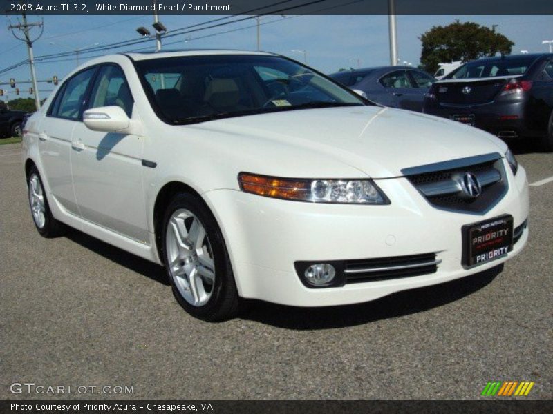 White Diamond Pearl / Parchment 2008 Acura TL 3.2