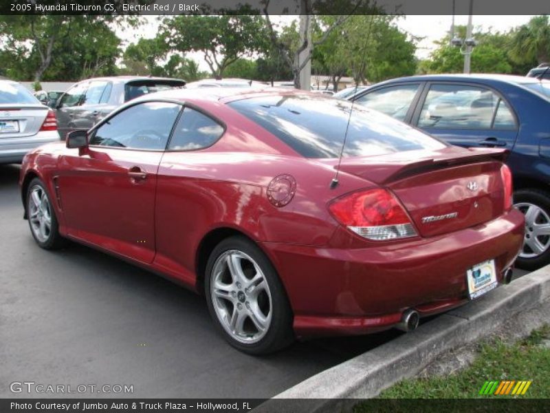 Electric Red / Black 2005 Hyundai Tiburon GS