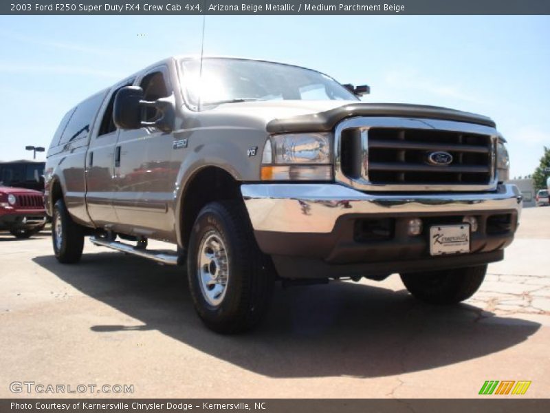 Arizona Beige Metallic / Medium Parchment Beige 2003 Ford F250 Super Duty FX4 Crew Cab 4x4