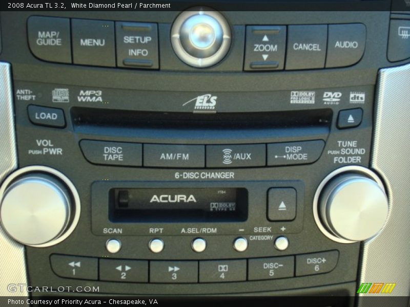 White Diamond Pearl / Parchment 2008 Acura TL 3.2