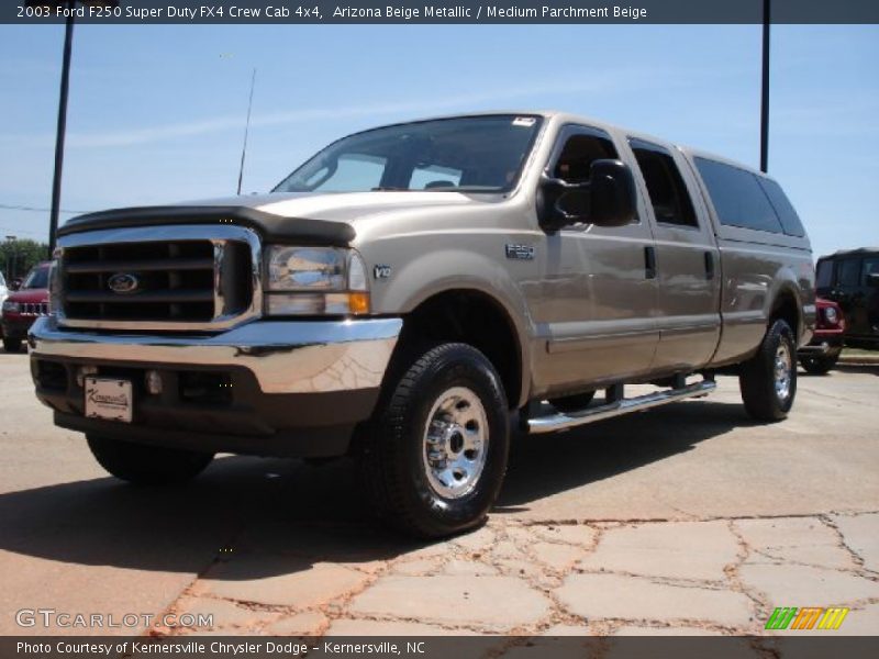 Arizona Beige Metallic / Medium Parchment Beige 2003 Ford F250 Super Duty FX4 Crew Cab 4x4