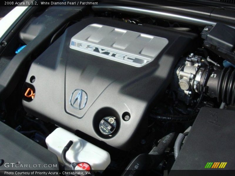 White Diamond Pearl / Parchment 2008 Acura TL 3.2