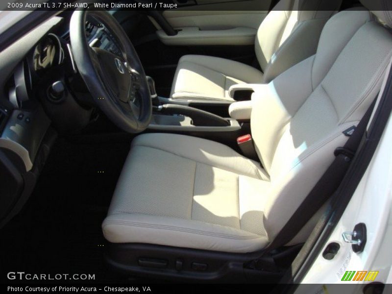 White Diamond Pearl / Taupe 2009 Acura TL 3.7 SH-AWD