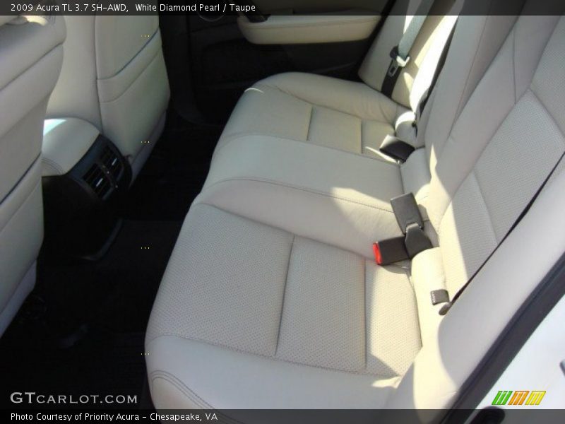 White Diamond Pearl / Taupe 2009 Acura TL 3.7 SH-AWD