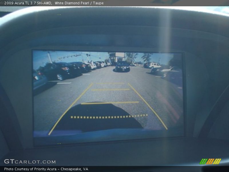 White Diamond Pearl / Taupe 2009 Acura TL 3.7 SH-AWD
