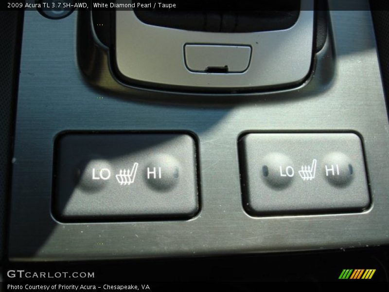White Diamond Pearl / Taupe 2009 Acura TL 3.7 SH-AWD