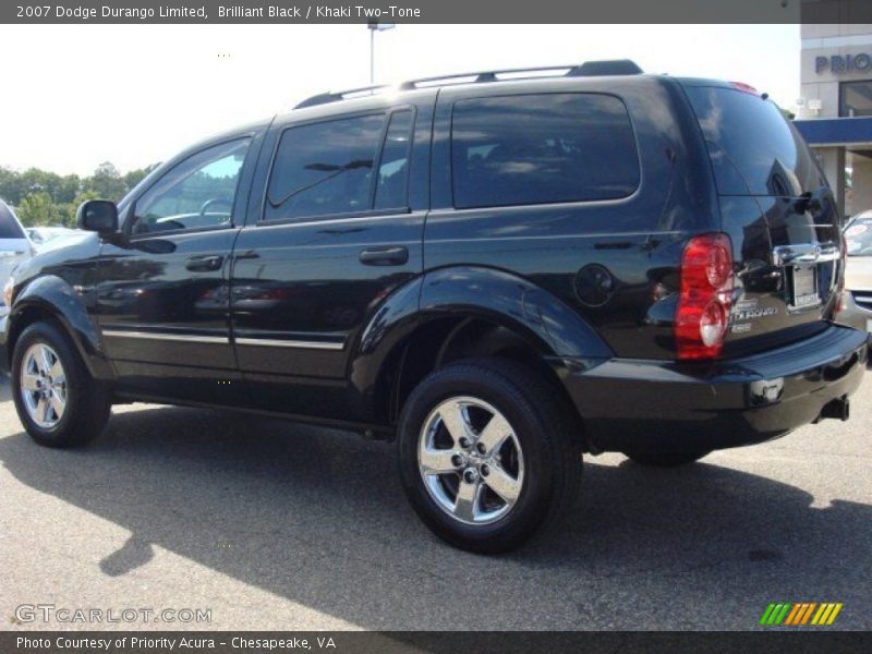 Brilliant Black / Khaki Two-Tone 2007 Dodge Durango Limited