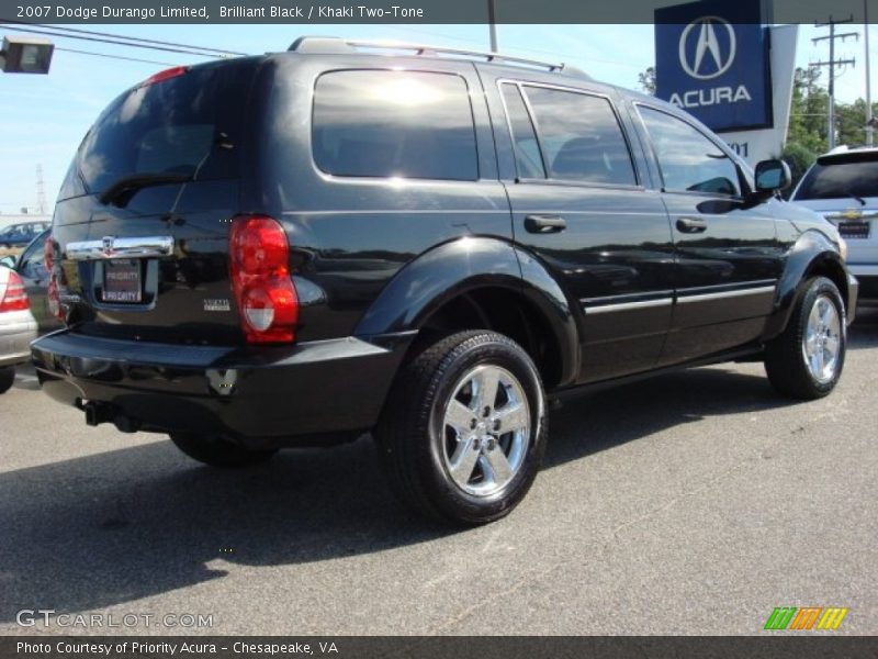 Brilliant Black / Khaki Two-Tone 2007 Dodge Durango Limited